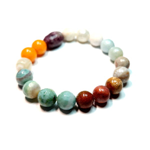 Mix gemstone bracelet, Unisex Bracelet, #J28-2