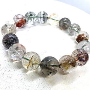 Mix Phantom Quartz Stretchy Bracelet (14mm)