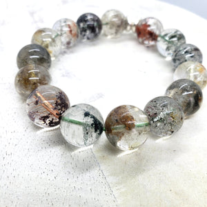 Mix Phantom Quartz Stretchy Bracelet (14mm)