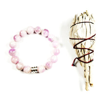 Load image into Gallery viewer, Kunzite Bracelet and Sage Set