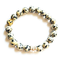 Load image into Gallery viewer, Dalmatian Jasper Bracelet and Sage Set