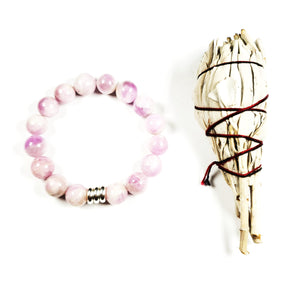 Kunzite Bracelet and Sage Set