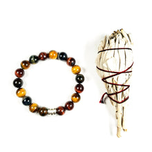 Load image into Gallery viewer, Tiger eye Bracelet and Sage Set