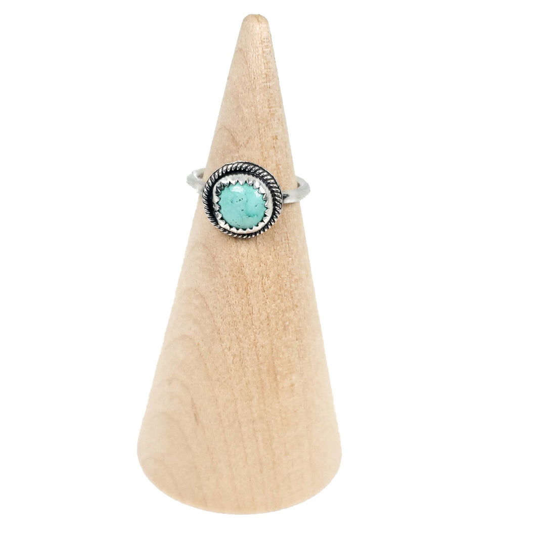 Turquoise sterling silver ring S