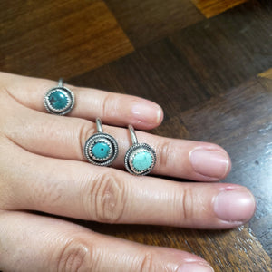 Turquoise sterling silver ring S