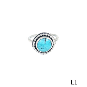 Turquoise sterling silver ring L