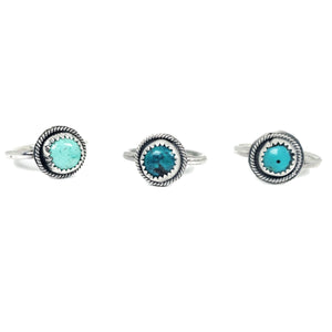 Turquoise sterling silver ring S