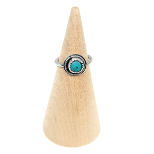 Turquoise sterling silver ring S