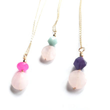 Load image into Gallery viewer, Potions of Spring Rose Quartz Necklace