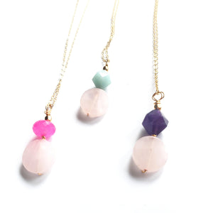 Potions of Spring Rose Quartz Necklace