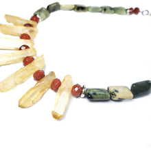 Load image into Gallery viewer, Wind catcher, Quartz and Jasper Necklace