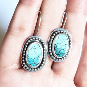 SWEET LOVER: Turquoise drop earrings