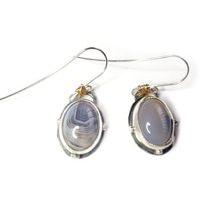 BEFORE DAWN-1 : Dendritic Agate Earrings