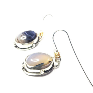 BEFORE DAWN-1 : Dendritic Agate Earrings