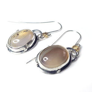 BEFORE DAWN-3 : Dendritic Agate Earrings