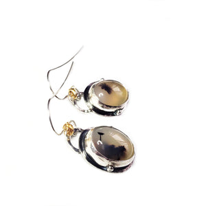 BEFORE DAWN-2 : Dendritic Agate Earrings