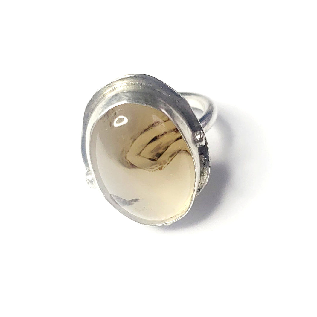 WISPER OF STARS-3 : Dendritic Agate Ring