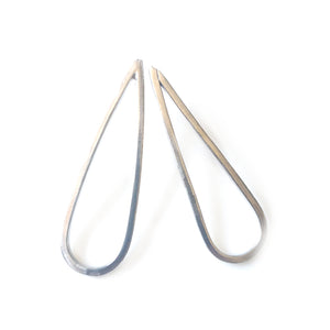 NIGHT SHADOW: Sterling silver teardrop earrings