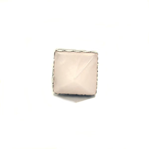 SILENT WARRIOR : Rose Quartz Statement Ring