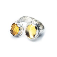 Load image into Gallery viewer, GOLD WHISPER : Citrine Silver Ring, Ring size 6, Happiness, Joy, Wealth