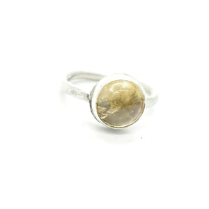 HIGHER HIGHER : Citrine Silver Ring,  Ring size 6.5 Happiness, Joy, Wealth