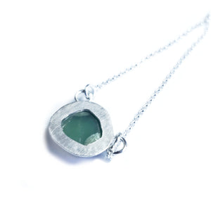 TRUST ME : Chrysoprase Silver Necklace,  Love, Healing, Joy