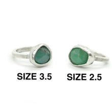 Load image into Gallery viewer, HEAL YOUR HEART : Chrysoprase Silver Pinky Ring,  Love, Healing, Joy