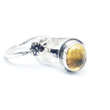 Load image into Gallery viewer, SUNSHINE SHOWER : Citrine Silver Ring,   Ring size 9.5, Happiness, Joy, Wealth