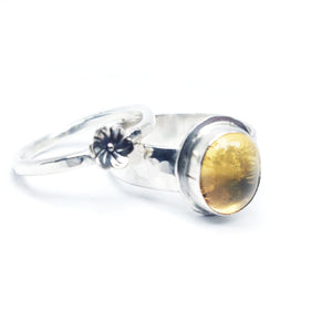 SUNSHINE SHOWER : Citrine Silver Ring,   Ring size 9.5, Happiness, Joy, Wealth