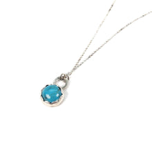 Load image into Gallery viewer, SECRET TRAVELER: Turquoise and silver dainty necklace