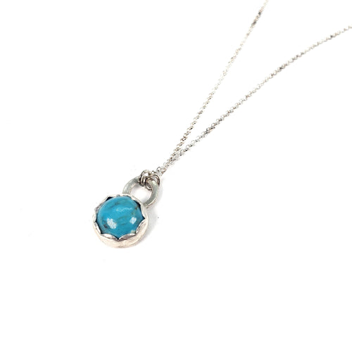 SECRET TRAVELER: Turquoise and silver dainty necklace