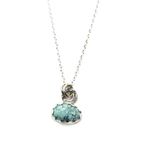 MOOD CHANGER: Turquoise and silver necklace,