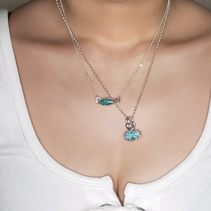 MOOD CHANGER: Turquoise and silver necklace,