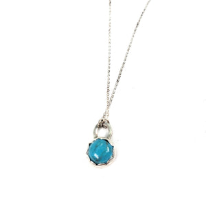 SECRET TRAVELER: Turquoise and silver dainty necklace