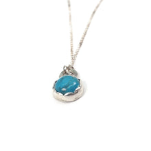 Load image into Gallery viewer, SECRET TRAVELER: Turquoise and silver dainty necklace