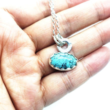 Load image into Gallery viewer, MOOD CHANGER: Turquoise and silver necklace,