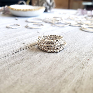 Stackable Silver Ring , A set of 2 rings