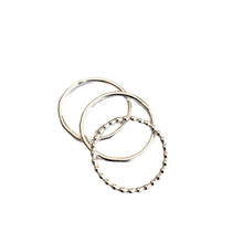 Load image into Gallery viewer, Stackable Silver Ring , A set of 3 mix rings,