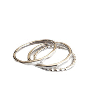 Load image into Gallery viewer, Stackable Silver Ring , A set of 3 mix rings,