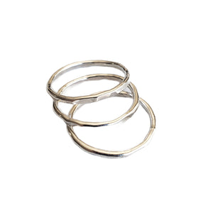 Stackable Silver Ring , A set of 3 rings