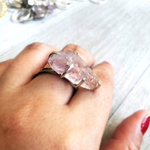 Load image into Gallery viewer, Raw Amethyst Silver Ring, Ring Size 11 1/4