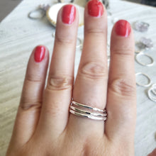 Load image into Gallery viewer, Stackable Silver Ring , A set of 3 rings