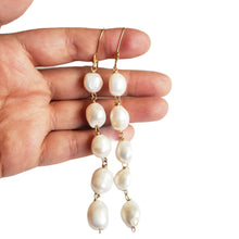 Load image into Gallery viewer, Freshwater pearl long earrings