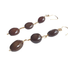 Load image into Gallery viewer, Chalcedony drop earrings