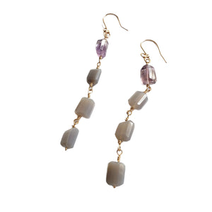 Long Gemstone Earrings