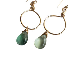 Load image into Gallery viewer, Fluorite drop earrings