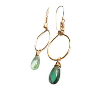 Load image into Gallery viewer, Fluorite drop earrings