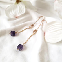 Load image into Gallery viewer, Amethyst dangle earrings