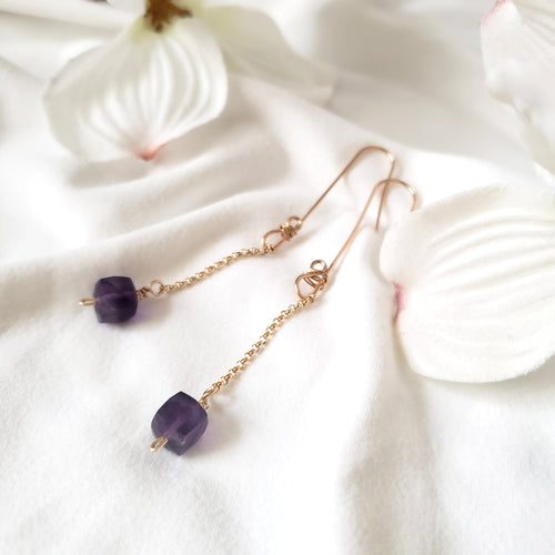 Amethyst dangle earrings