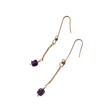 Load image into Gallery viewer, Amethyst dangle earrings